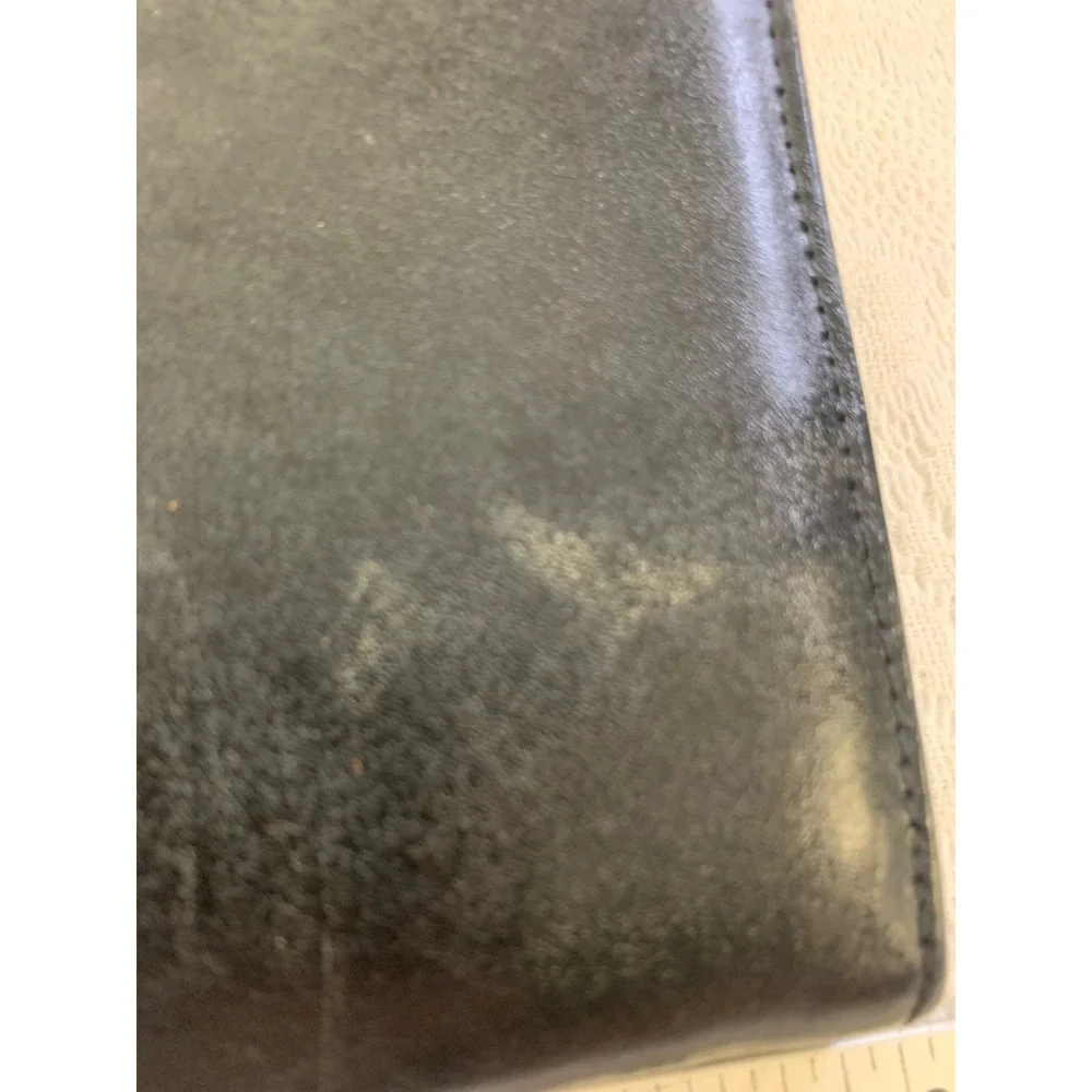Kate Spade New York Black Leather Kerri Crossbody Wallet Clutch Bag Gold Logo